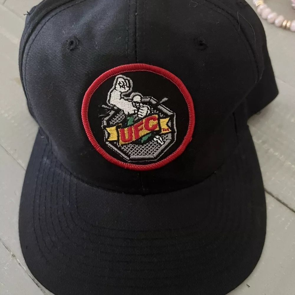 UFC OG vintage octagon, black green, patch, embroidered hat 1995-1999 range